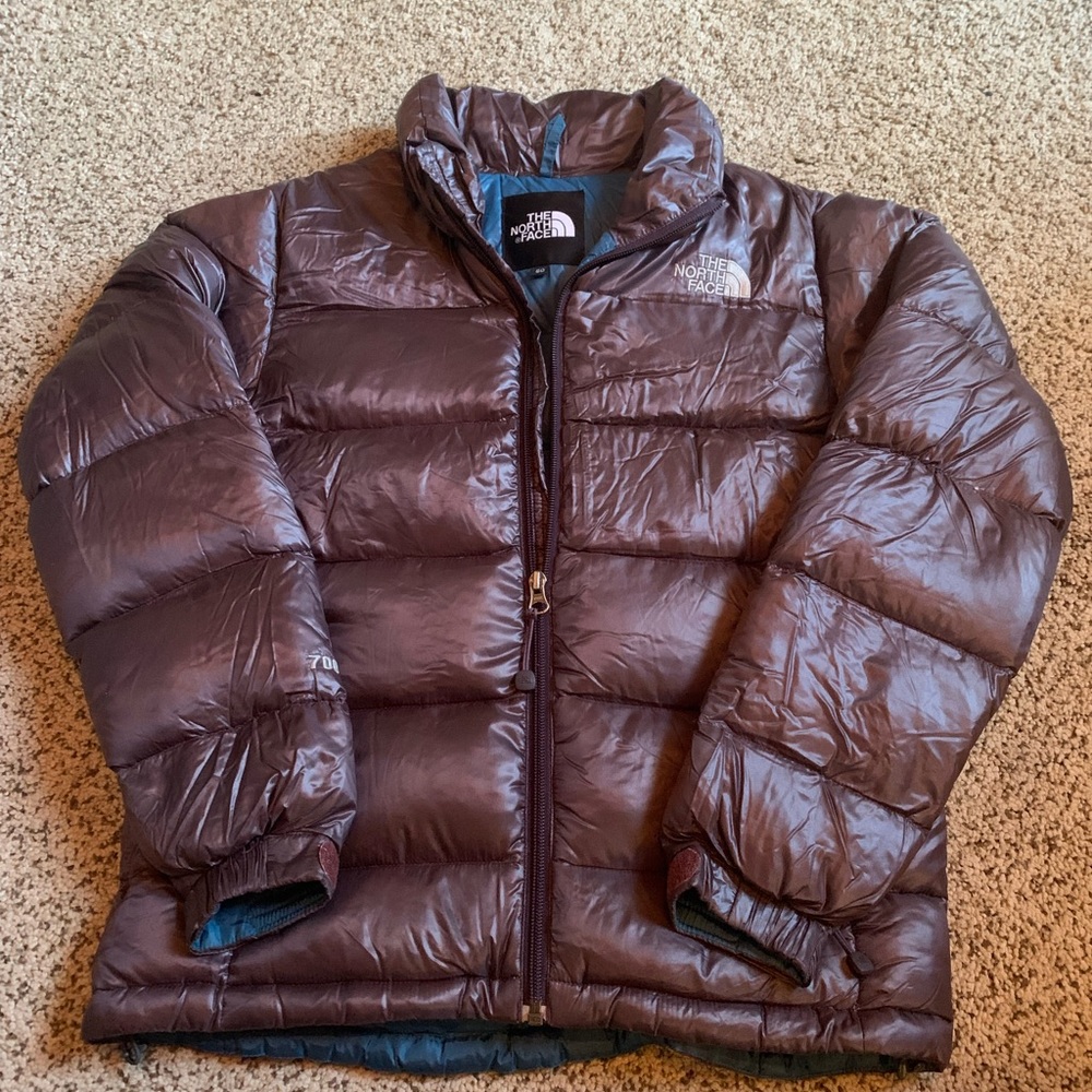 Vintage deep brown 700 north face puffer